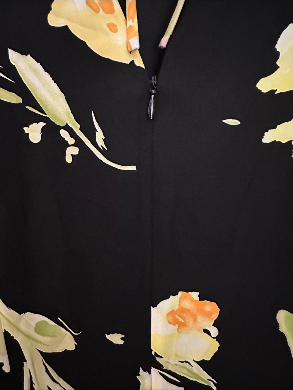 Talbot’s Silk Floral Midi Dress Black Size 10 EUC - Picture 10 of 11